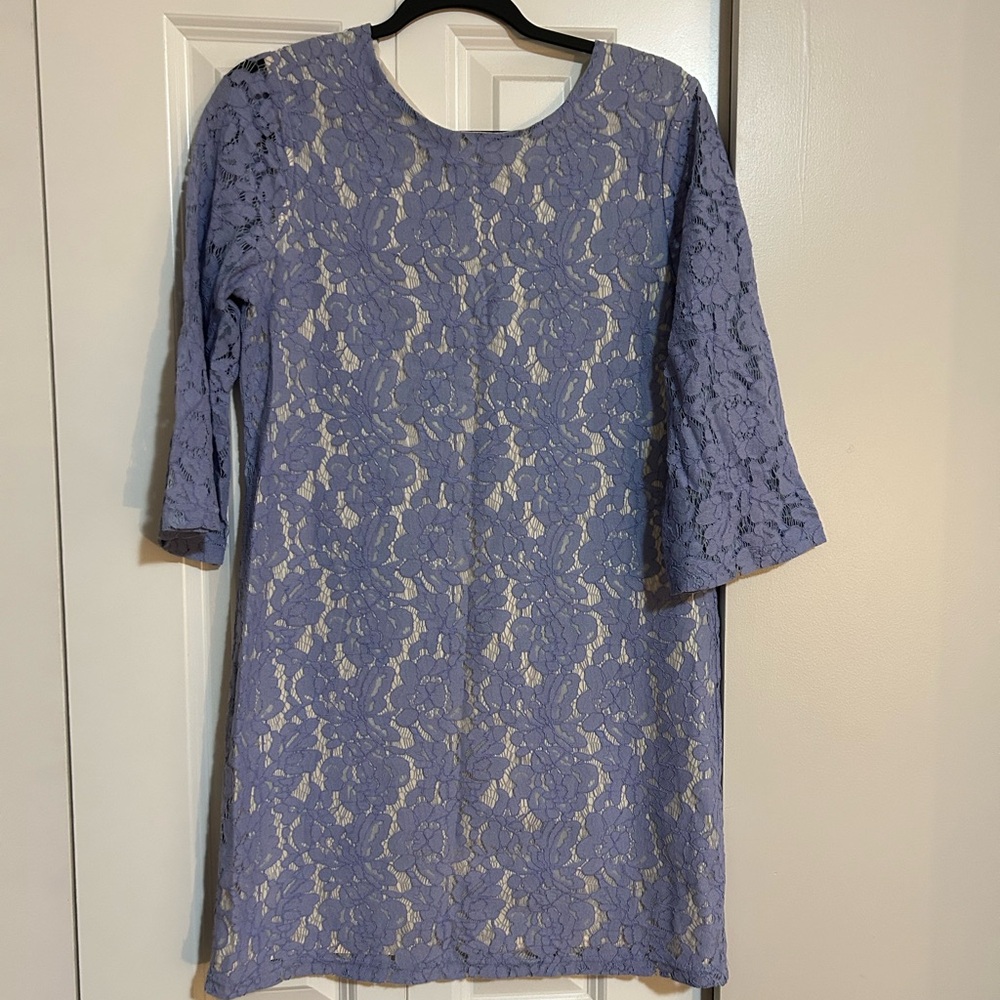 Darling Lavender Lace Long Sleeve Dress